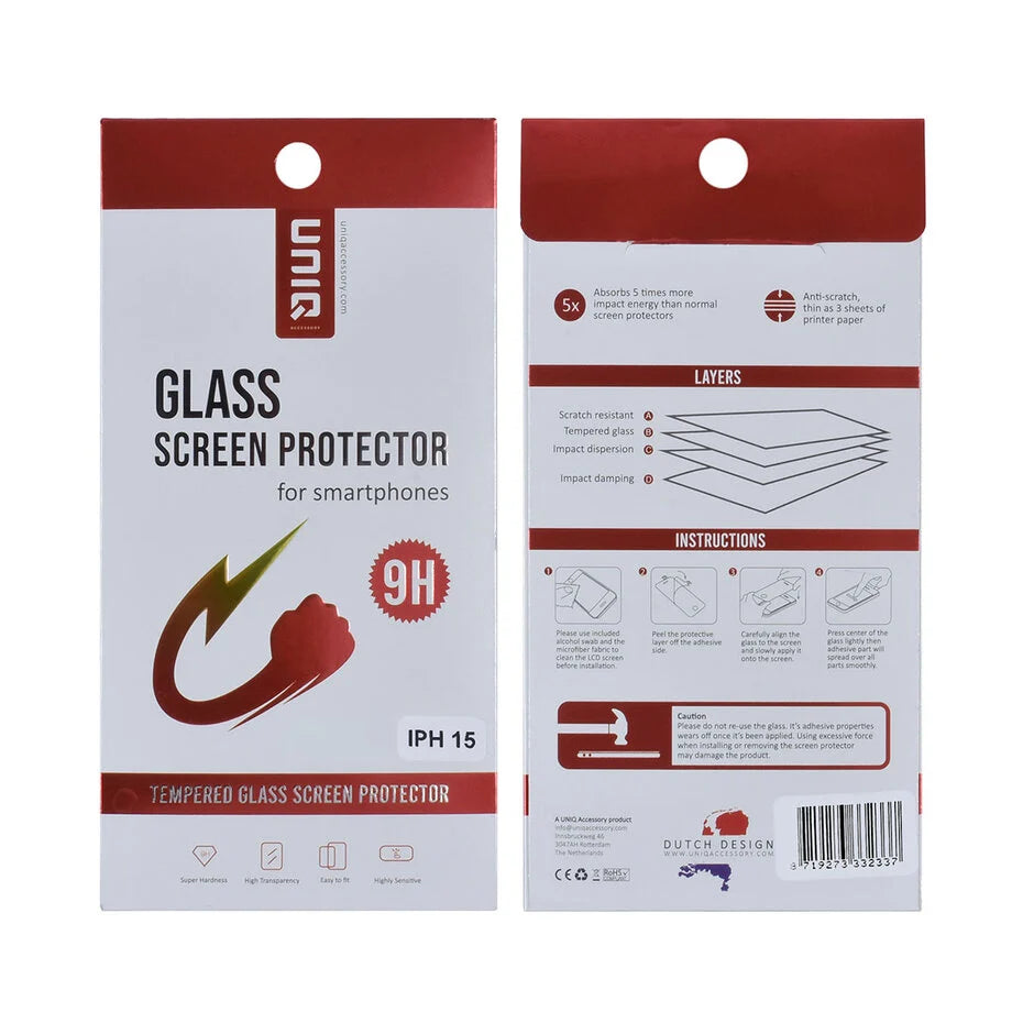 Screenprotector voor iPhone 15 – 9H Hardheid & Ultradun Design