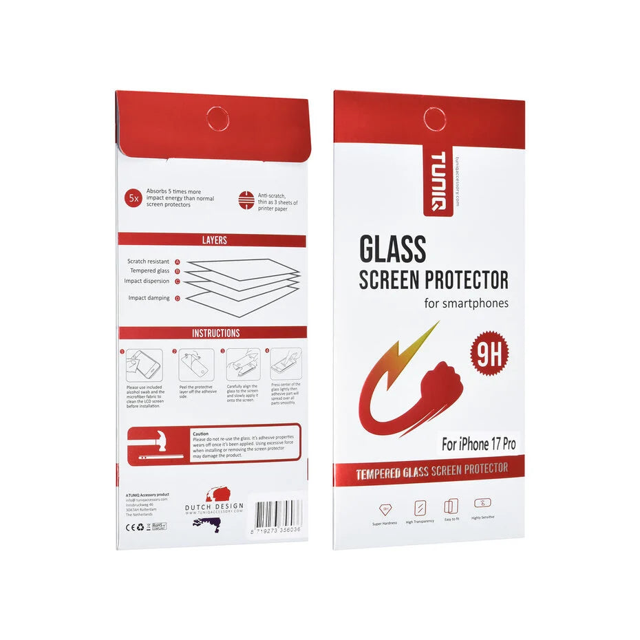 iPhone 17 Pro – 9H Hardheid & Ultradun Design