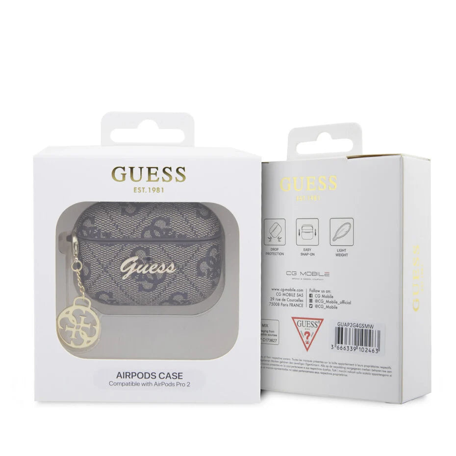 Guess AirPods Pro / Pro 2 Case bruin all‑over logo print