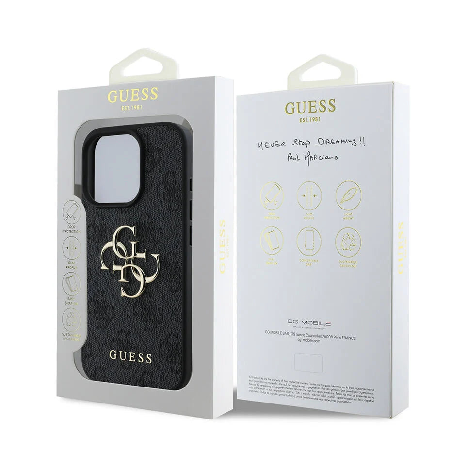 GUESS Zwart Hoesje voor iPhone 16 Pro Max