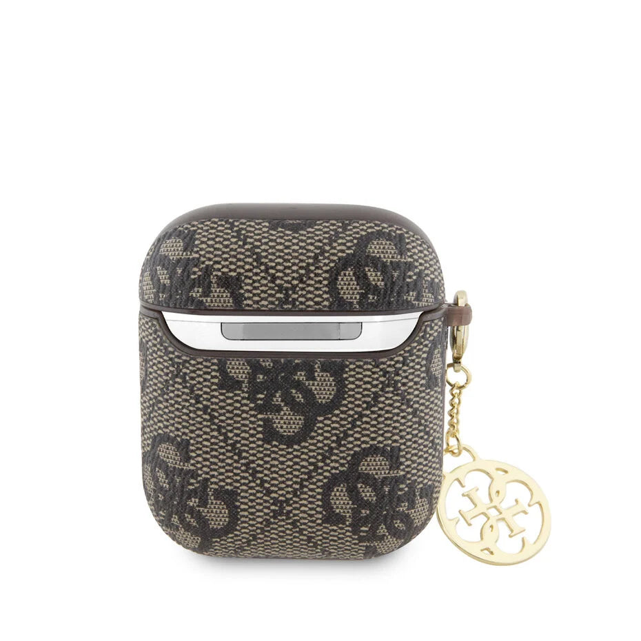 Guess AirPods 1/2 Case – Bruin met all‑over logo‑print