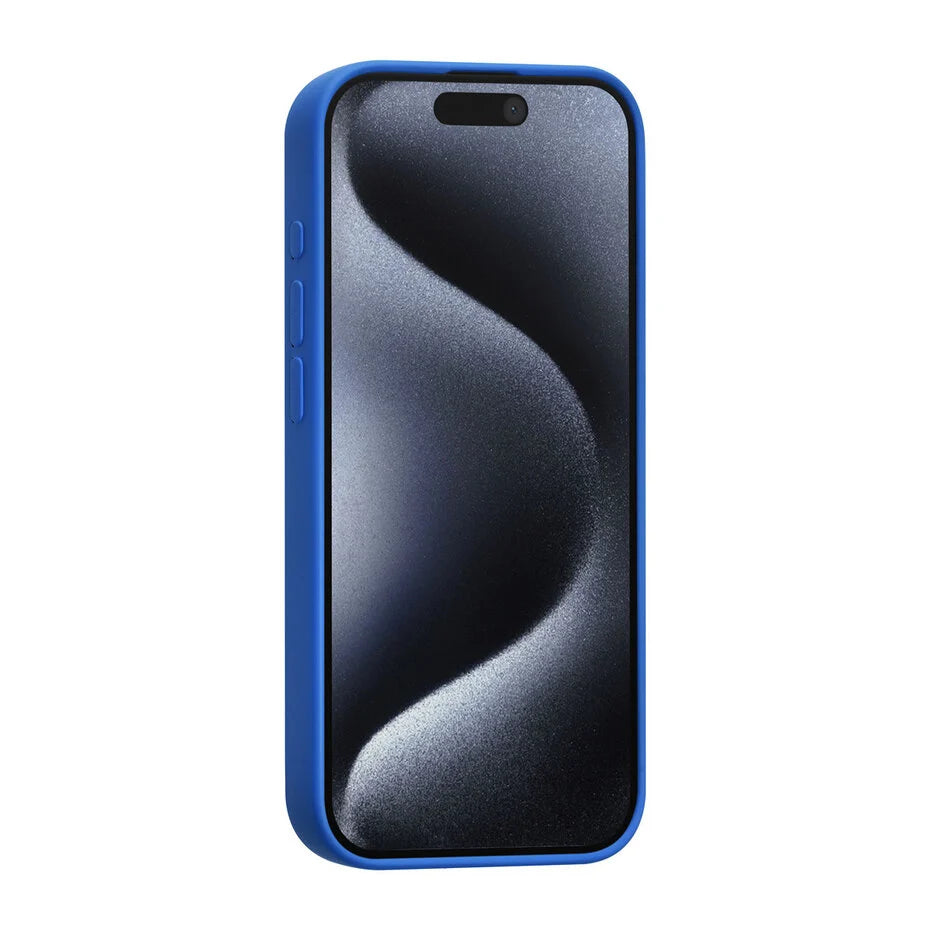 Blauw Hoesje voor iPhone 15 – Mat Design & Stevige Bescherming