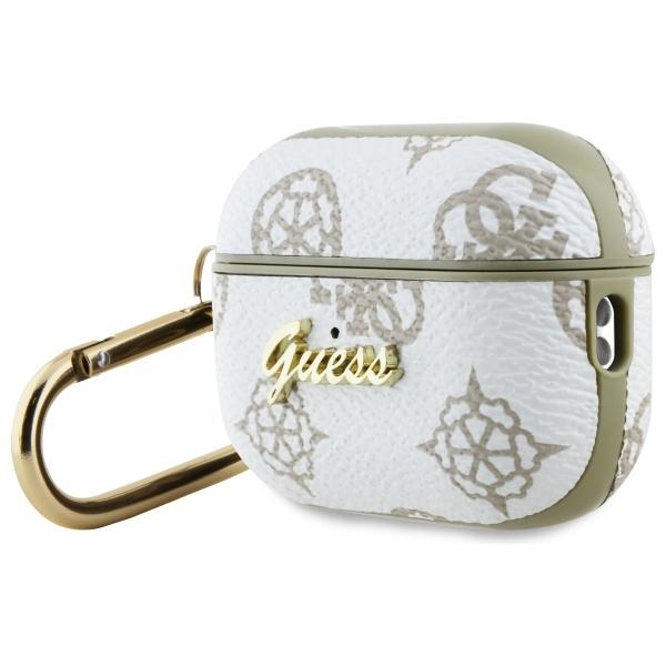 Guess AirPods Pro / Pro 2 Case Wit  all‑over logo print + karabijnhaak