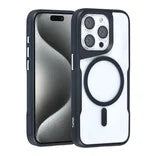 Transparant Hoesje met Zwarte Rand voor iPhone 15 – Slank & Stevig Design