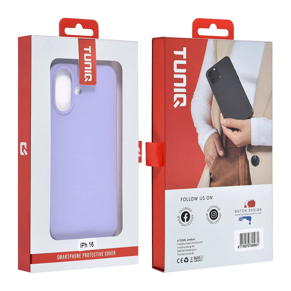 Paars Hoesje voor iPhone 16 – Mat Design & Stevige Bescherming