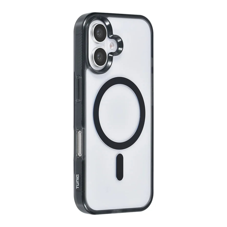 Transparant Hoesje met Zwarte Rand voor iPhone 16 – Slank & Stevig Design