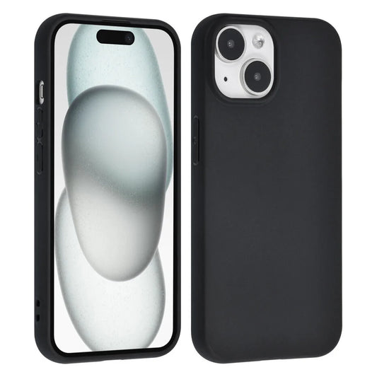 Zwart Hoesje voor iPhone 15 – Mat Design & Stevige Bescherming