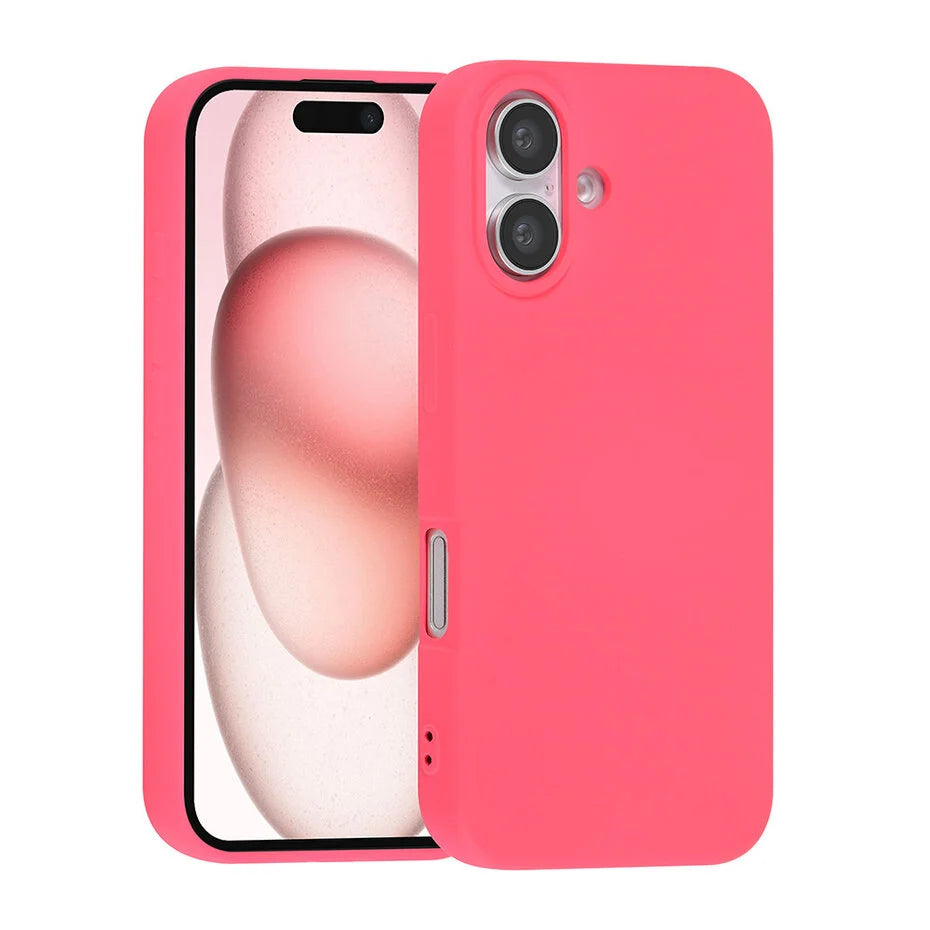 Roze Hoesje voor iPhone 16 – Mat Design & Stevige Bescherming