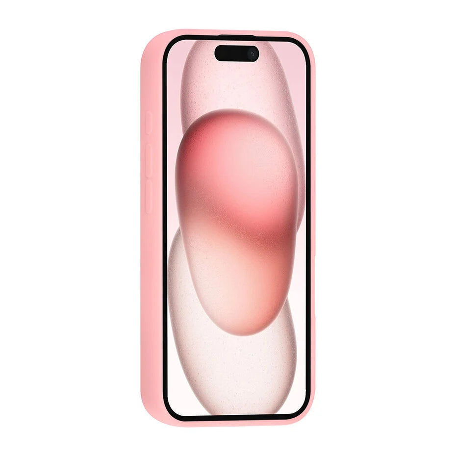 Zalmroze Hoesje voor iPhone 16 – Mat Design & Stevige Bescherming
