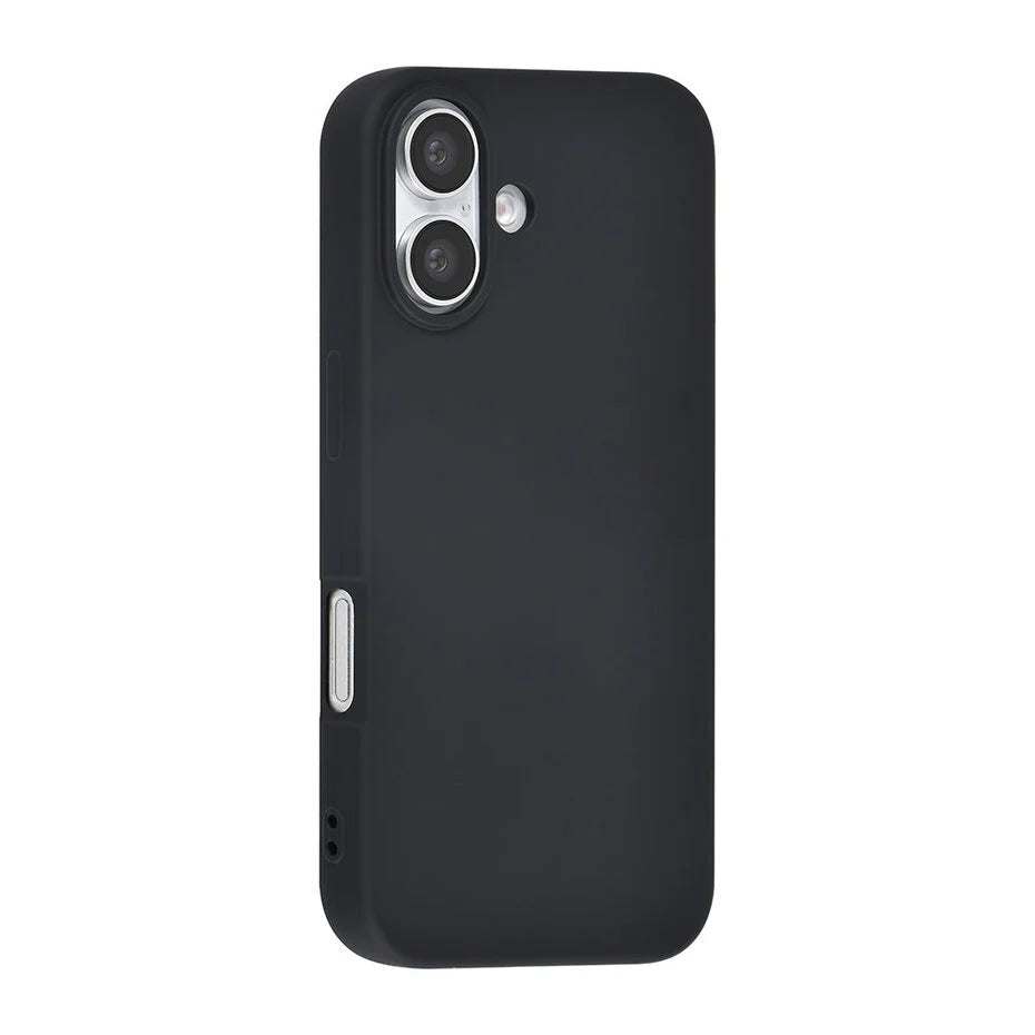 Zwart Hoesje voor iPhone 16 – Mat Design & Stevige Bescherming